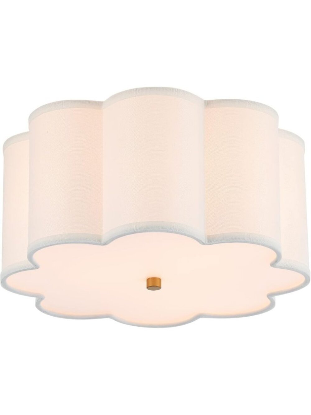 Modern Semi Flush Mount Ceiling Light - Cream White Drum Shade for Kids Room